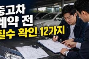 중고차 속지 않고 사는 법: 계약 전 반드시 확인할 12가지