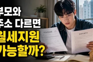부모와 주소가 다른 청년 월세지원, 부모 소득도 볼까? 2026 가구 기준 총정리