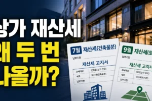 상가 재산세는 왜 7월·9월에 또 나올까? 건축물분과 토지분 차이 총정리