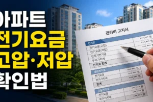 아파트 전기요금 고압·저압 확인법: 관리비 고지서에서 보는 항목