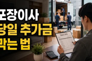 포장이사 견적서에서 꼭 확인할 항목｜당일 추가금 막는 실전 체크리스트