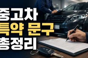 중고차 계약서 특약 문구 총정리: 침수·사고·주행거리 조작 환불 조건