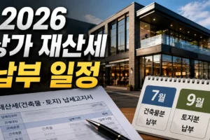 2026 상가 재산세 납부 일정: 7월 건축물분·9월 토지분 총정리