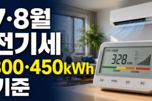 7·8월 전기세 누진제 기준: 300·450kWh 구간과 계산법 쉽게 정리