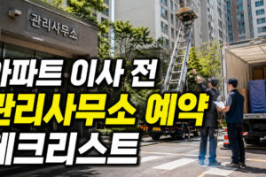아파트 이사 전 관리사무소 예약 체크리스트｜엘리베이터·주차·사다리차 한 번에 확인
