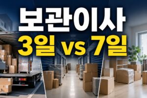 보관이사 3일·7일 진행 과정 총정리｜일반 이사와 다른 점과 계약 체크리스트