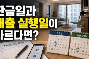 새집 잔금일과 전세대출 실행일이 다를 때 확인할 것: 일정 조정 체크리스트