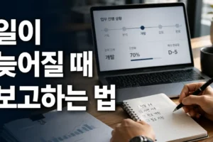 일이 늦어질 때 보고하는 법: 핑계처럼 들리지 않는 문장 예시와 상황별 템플릿