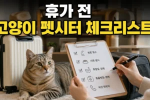 휴가철 고양이 펫시터 체크리스트: 장기 여행 전 방문 횟수·병원·비상 연락 준비