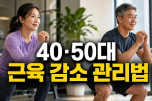 40대 여성·50대 남성 근육 감소 관리법: 성별보다 활동량과 생활 변화로 보는 연령 맞춤 가이드