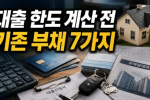 대출 한도 계산 전 꼭 확인할 기존 부채 7가지: DSR 누락 방지 체크리스트