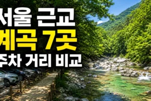 2026 서울 근교 계곡 7곳 비교｜주차장에서 물가까지 몇 분 걸릴까?