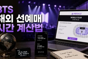 BTS 해외 공연 선예매 시간 한국 시간으로 계산하는 법: Local Time·KST·서머타임 완벽 정리