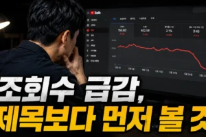 유튜브 조회수가 갑자기 줄었다면 제목보다 먼저 확인할 5가지