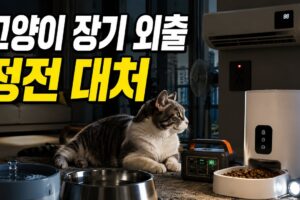 고양이 자동급식기·에어컨 정전 대처: 장기 외출자를 위한 4중 백업 가이드