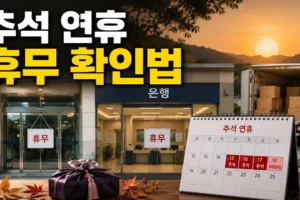 2026 추석 연휴 관공서·은행·택배 휴무 확인 방법 총정리