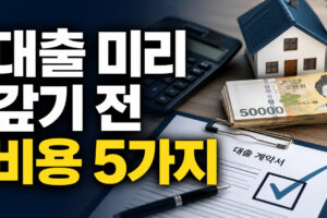 대출을 미리 갚기 전 확인할 비용 5가지: 중도상환수수료 계산 순서