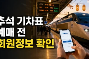 추석 기차표 예매 전 코레일 회원정보 확인 체크리스트
