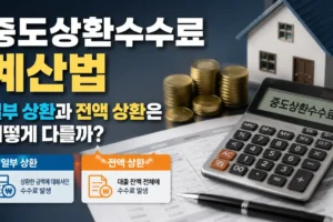 중도상환수수료 계산법: 일부 상환과 전액 상환 차이까지