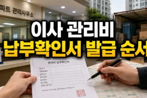 이사 정산용 아파트 관리비 납부확인서 발급 순서와 필수 요청 항목