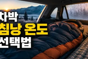 차박 침낭 온도 선택 가이드: 최저기온별 컴포트·리밋 기준 비교