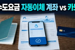 수도요금 자동이체 계좌와 카드 중 무엇이 편할까? 신청 방식 비교