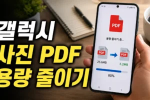 갤럭시에서 사진으로 만든 PDF 용량 줄이는 방법: 화질 지키며 파일 크기 줄이기