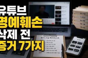 유튜브 명예훼손 영상 삭제 요청 전 준비해야 할 증거 7가지