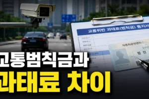교통범칙금과 과태료 차이: 운전자 확인과 벌점 기준으로 구분하기