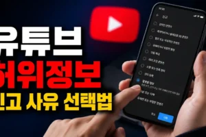 유튜브 허위정보 신고 사유는 무엇을 골라야 할까? 유형별 선택법과 작성 요령