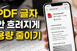 PDF 글자 안 흐려지게 용량 줄이기: 모바일 품질 유지형 설정 가이드