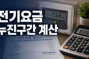 전기요금 누진구간 계산법: 100~600kWh 사용량별 비용 사례