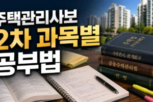 주택관리사보 2차 과목별 공부법: 관계법규·관리실무 합격 전략