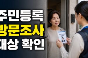 2026 주민등록 사실조사 방문조사 대상 확인: 비대면 참여해도 방문하는 5가지 경우