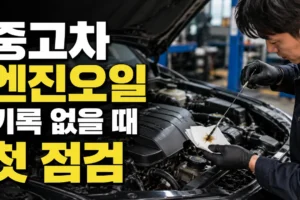중고차 엔진오일 교체 기록이 없을 때 처음 점검할 항목 7가지