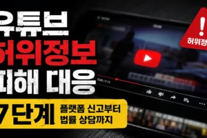 유튜브 허위정보 피해 대응 7단계: 플랫폼 신고부터 법률 상담까지