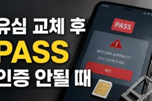 유심 교체 후 PASS 본인인증 실패할 때: 앱 초기화 전 8가지 점검 순서