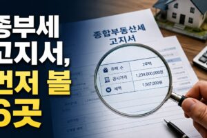 종부세 고지서 받으면 가장 먼저 볼 6곳: 주택 수·공시가격·세액 확인 순서