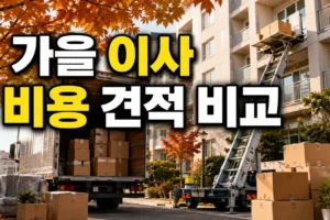 가을 이사 비용 견적 비교: 평수·거리·사다리차별 예상 금액과 체크리스트