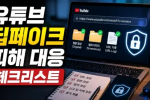 유튜브 딥페이크 피해 대응 체크리스트: URL·원본·캡처 보관법