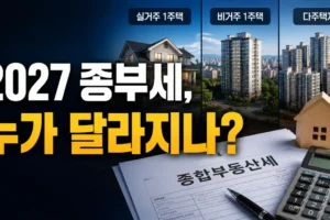 2027 종부세 개편 전에 확인할 것: 실거주·비거주·다주택자별 달라지는 기준