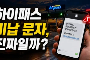 하이패스 미납 문자 받았을 때: 스미싱 구별과 실제 미납 고지 확인 방법