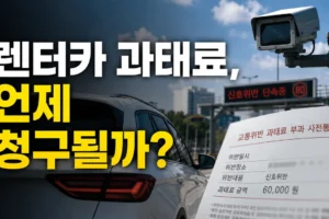 렌터카 교통위반 비용은 언제 청구될까? 과태료·범칙금·처리수수료 확인법