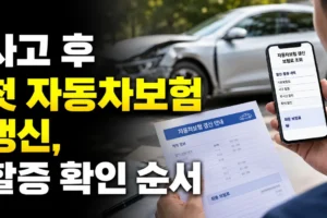 사고 후 첫 자동차보험 갱신, 할인·할증 확인 순서와 보험료 체크법
