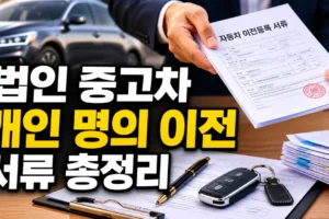 법인 중고차를 개인 명의로 이전할 때 필요한 추가 서류 총정리