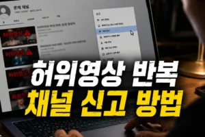 같은 유튜브 채널이 허위영상을 반복할 때: 영상별 신고부터 채널 전체 신고까지