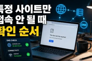 특정 사이트만 접속되지 않을 때 DNS와 브라우저 확인 순서: 접속 범위부터 원인 좁히기