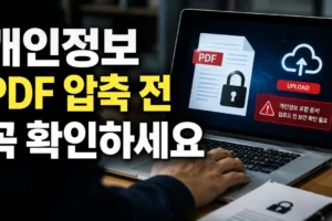 개인정보 PDF 압축, 온라인 업로드 전 꼭 확인해야 할 7가지 보안 주의사항