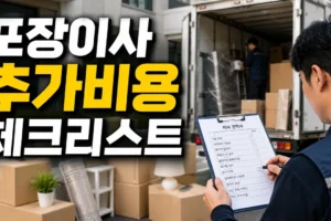 포장이사 추가비용 체크리스트: 견적 비교할 때 놓치기 쉬운 18가지