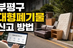 부평구 대형폐기물 인터넷 신고 방법: 품목별 수수료와 정확한 배출 장소